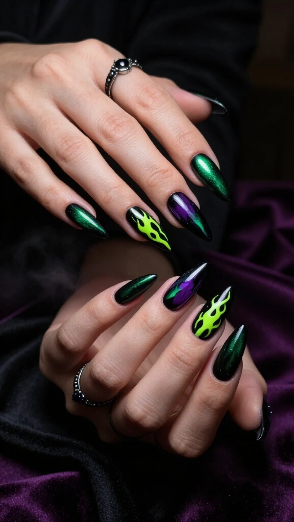 Maleficent Emerald Chrome & Smokey Ombré