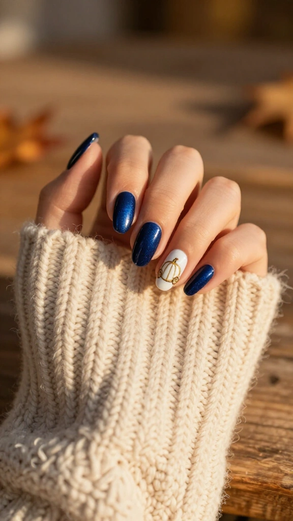 Cinderella Midnight Blue Pumpkin Accents