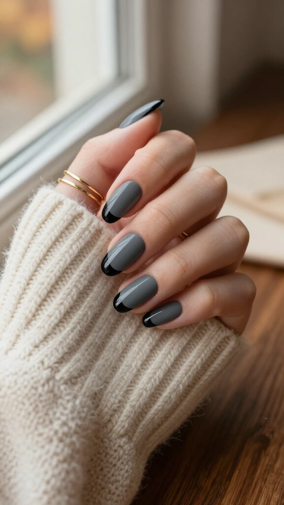 Matte Charcoal Minimalist Lines