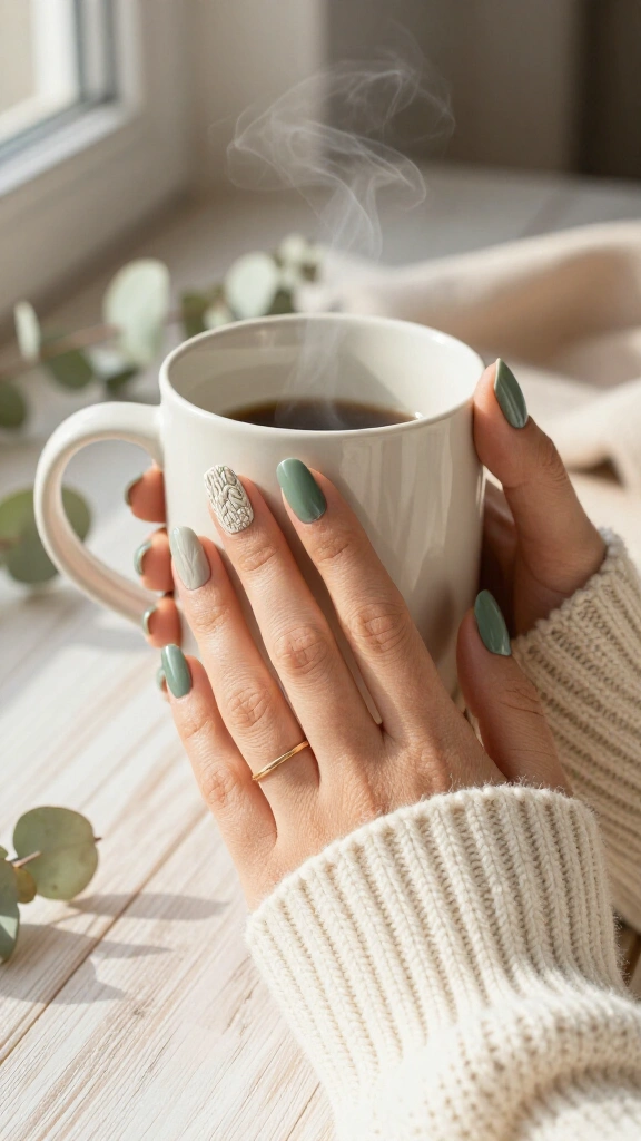 Sage Cashmere and Cream Accents
