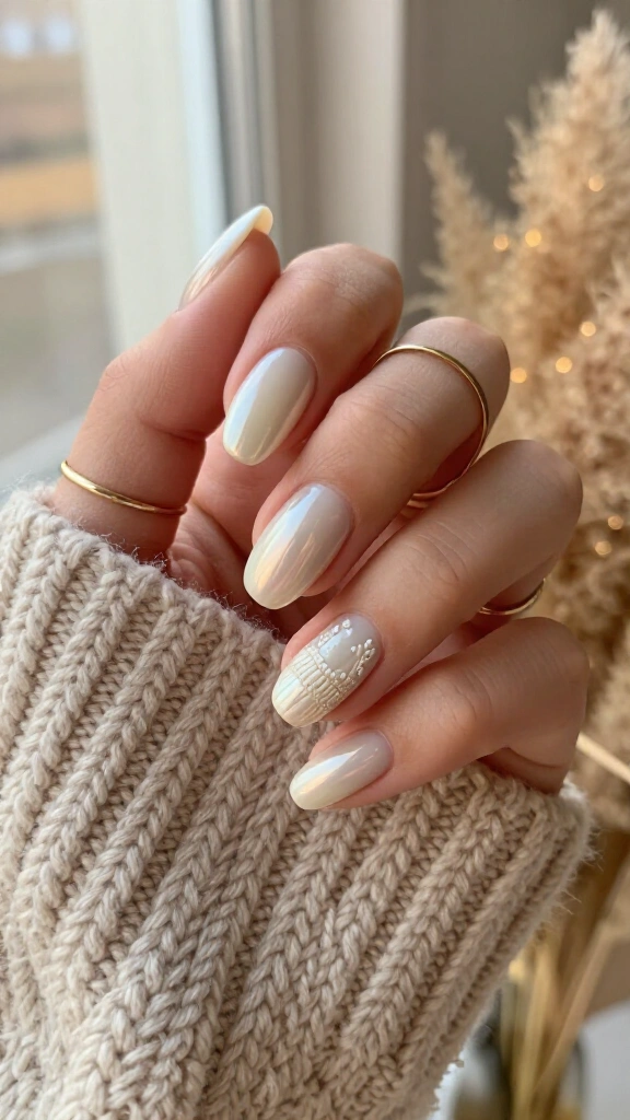 Vanilla Glaze with Micro-Knit Accents