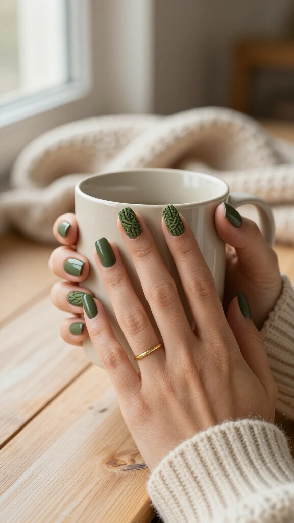 Monochromatic Olive Cable Weave