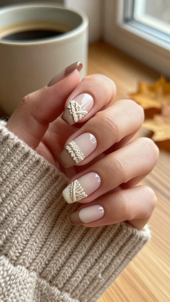 Warm Taupe French Ombre Knits