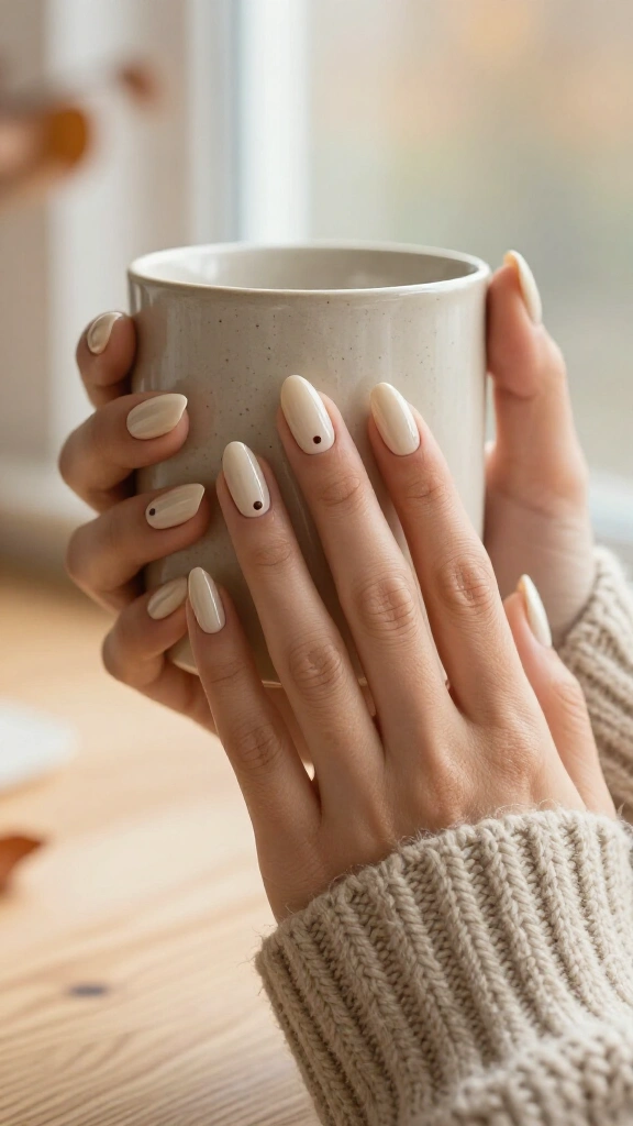 Micro Dots on Cream Base
