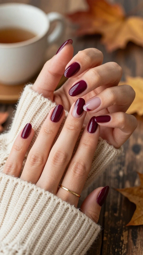 Moody Burgundy Half Moons