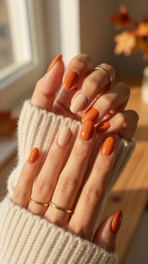 Saddle Leather & Warm Apricot Half-Moons