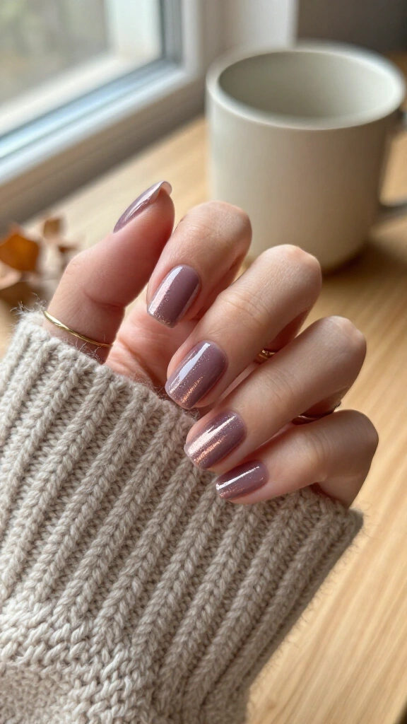 Muted Mauve Velvet Cat-Eye