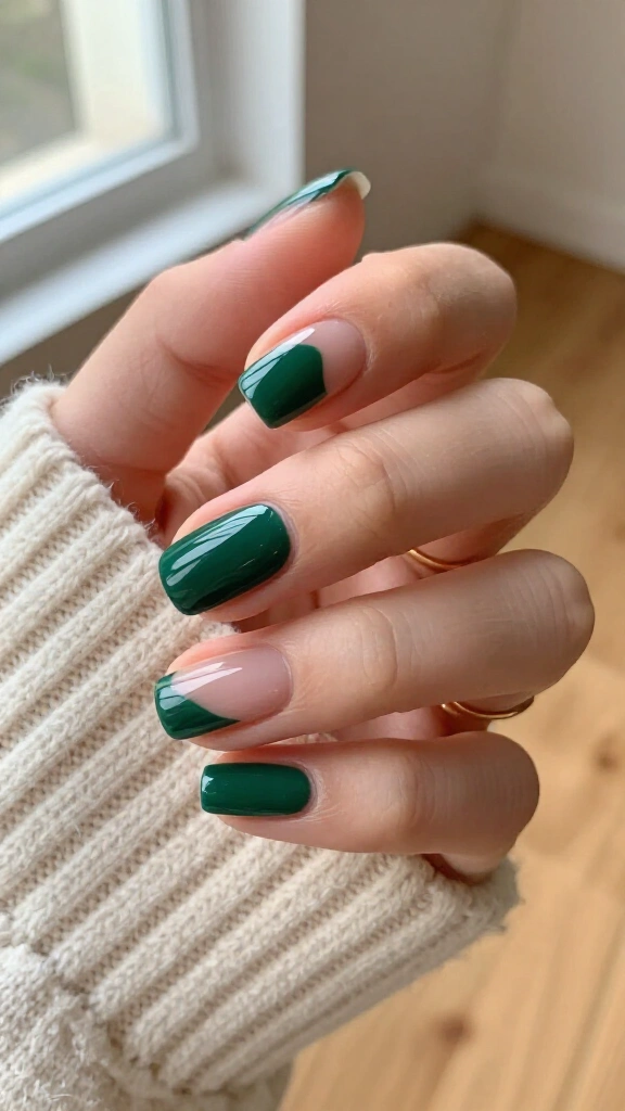 Deep Emerald Negative Space