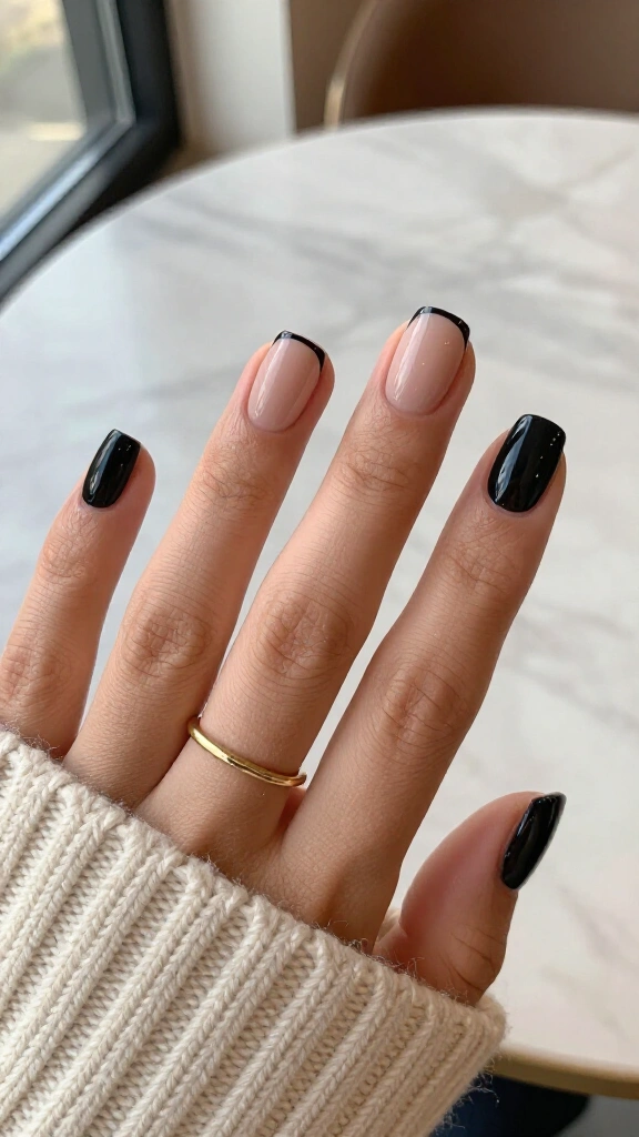 Minimalist Negative Space Half-Moons
