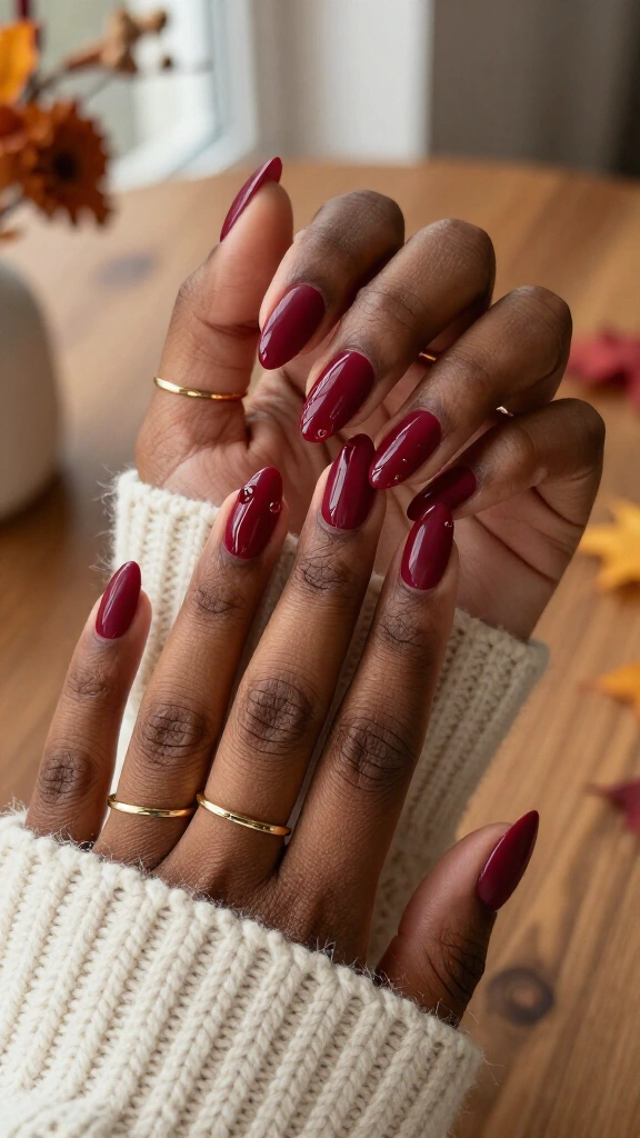 Matte Cranberry with Glossy Drips