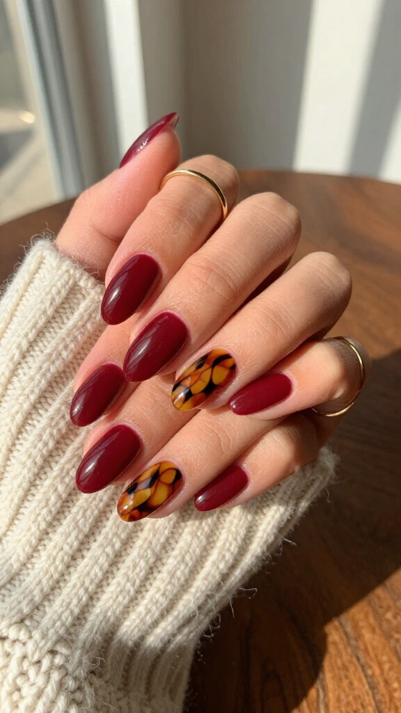 Cranberry Tortoiseshell Swirls