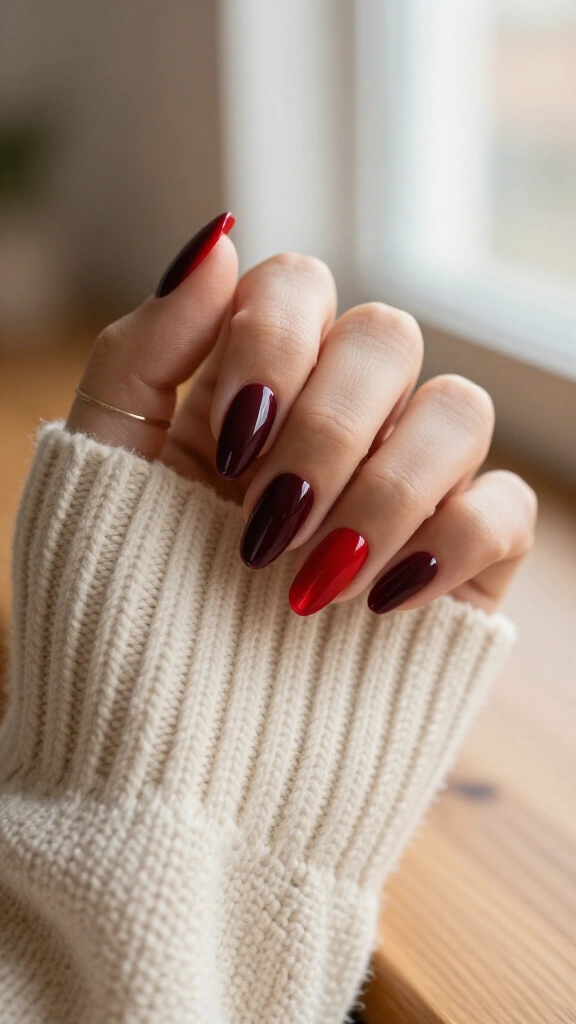 Burgundy-Cranberry Dual Tone French