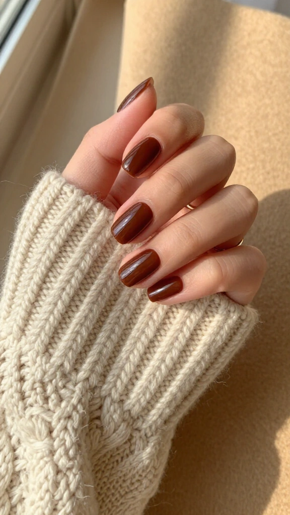 Glossy espresso brown