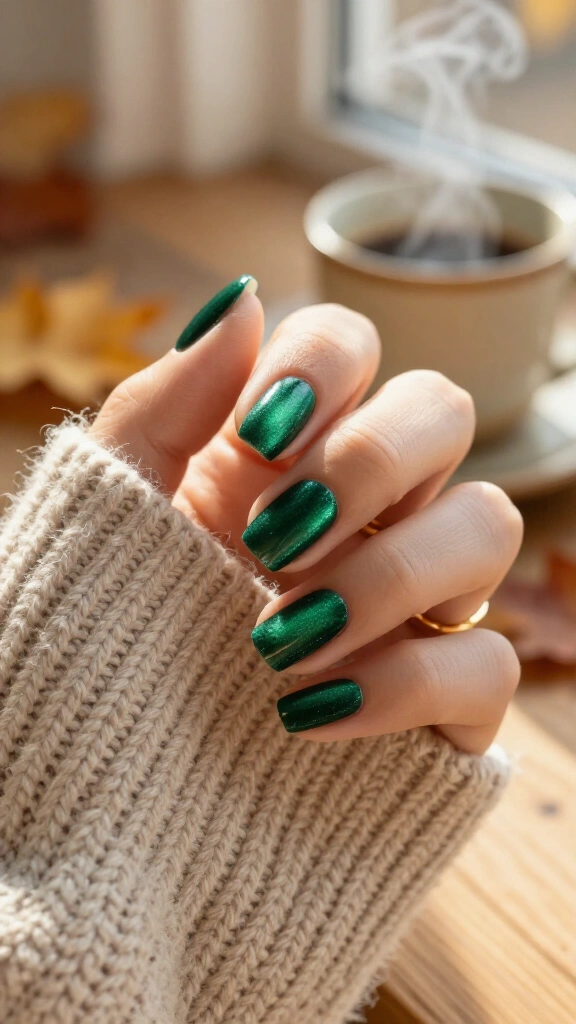 Velvet emerald cat-eye