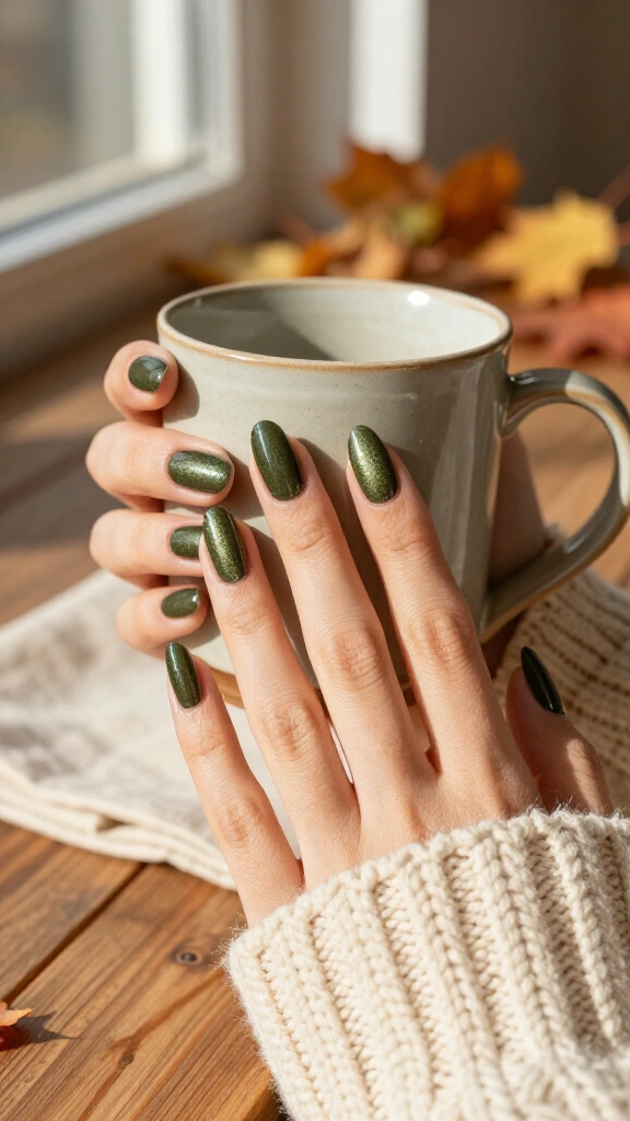 Olive Velvet Shimmer