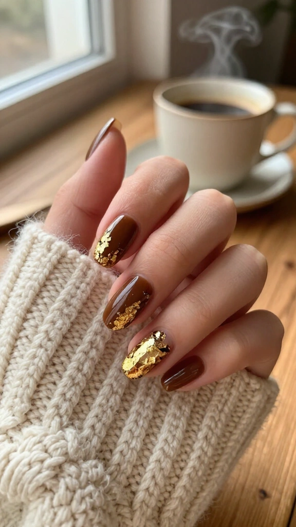 Espresso with Gold Foil Accents