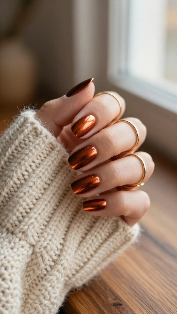 Burnished copper chrome
