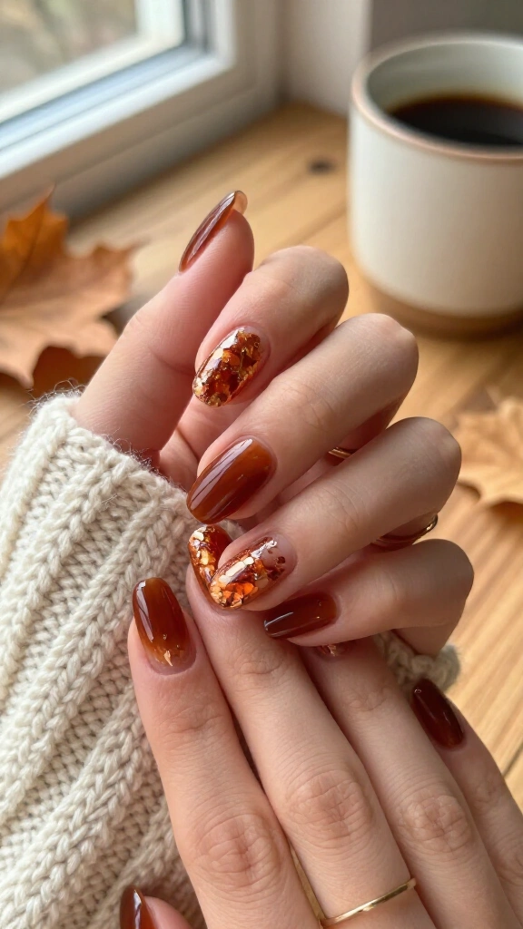 Copper Leaf Sparkle