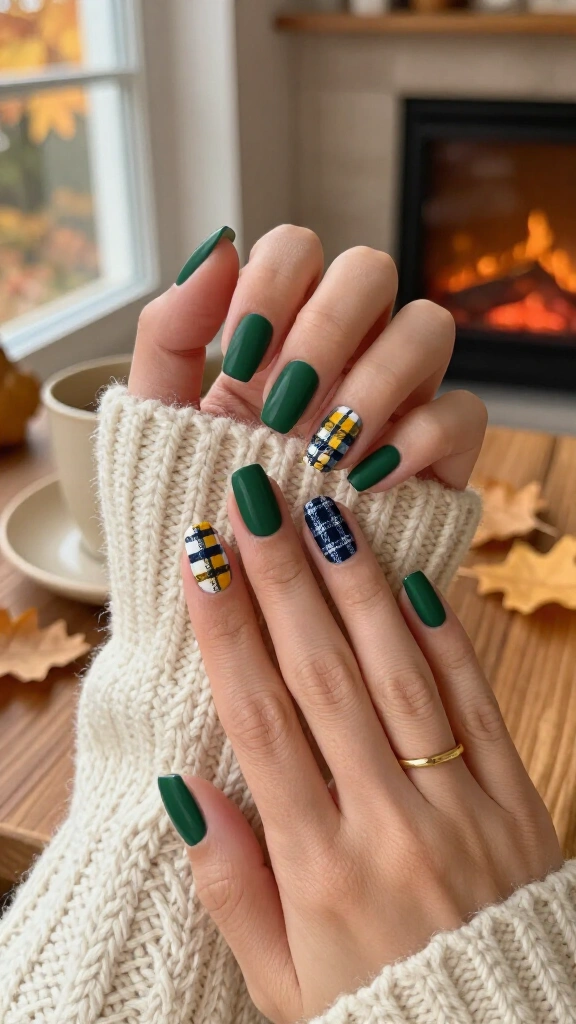 Plaid Sweater Knit Accent