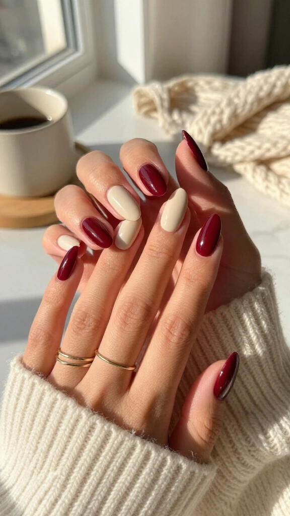 Classic Creamy Maroon Tapered Almonds