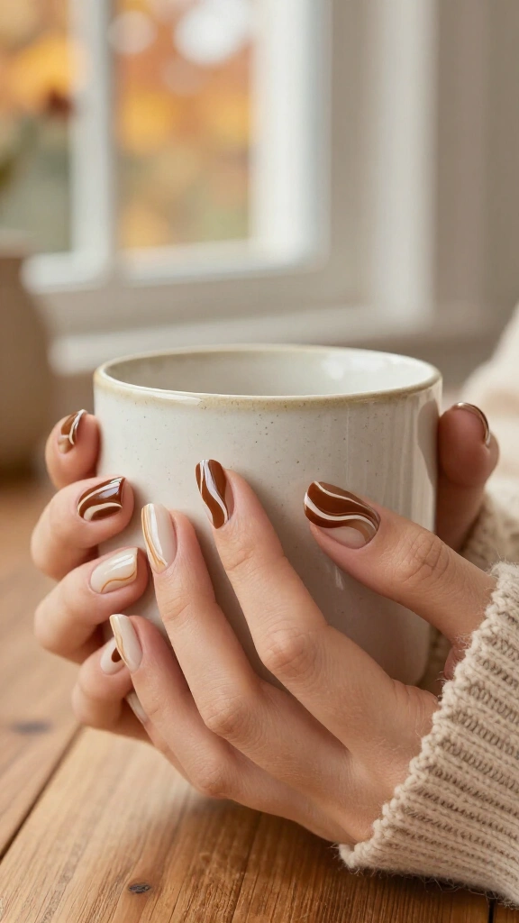 Minimalist Velvet Coffee Swirls