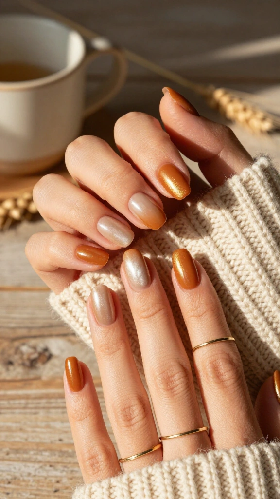 Toffee Glazed Donut Nails