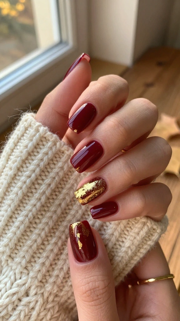 Deep Merlot & micro-gold foil