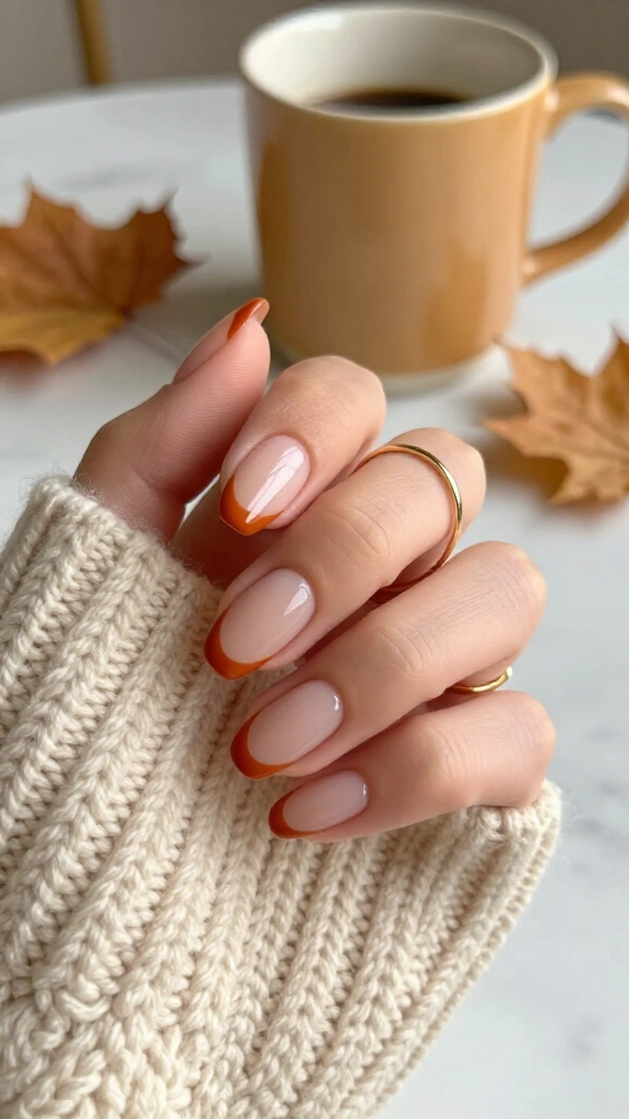 Minimalist burnt orange micro French