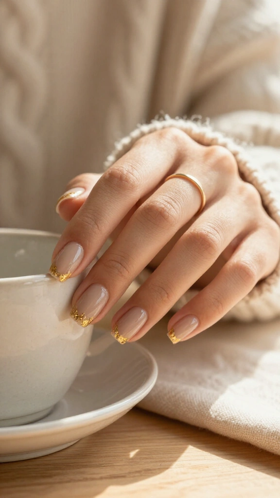 Sheer Chai with Gold Foil Flecks