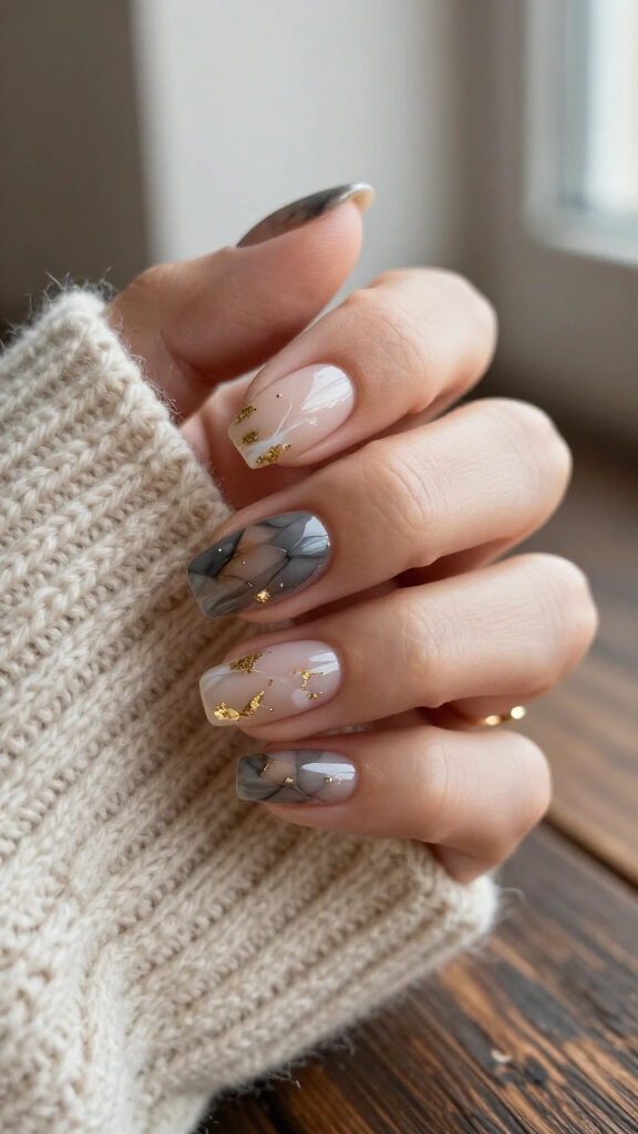 Smoky quartz marble effect