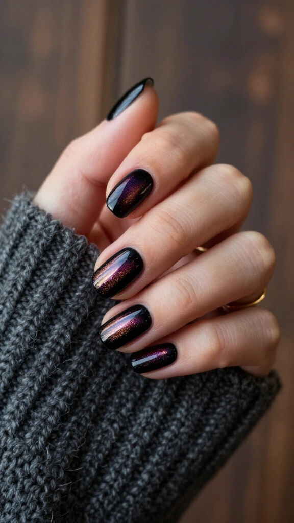 Midnight blackberry velvet cat-eye