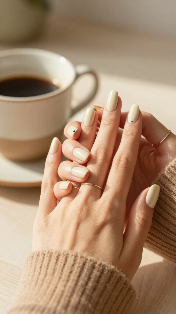 Vanilla Cream with Forest Micro Dots