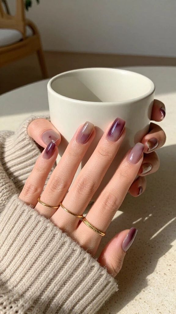 Sheer Muted Blackberry Wash