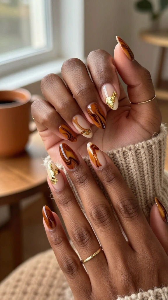 Caramel Marble Swirls