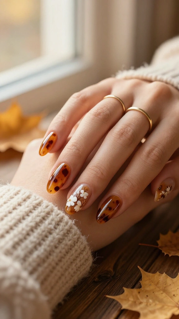 Tortoiseshell &amp; Dried Foliage Florals
