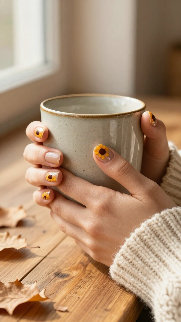 Warm Mustard Marigold Dots