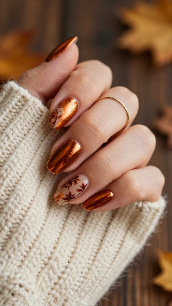 Copper Shimmer Fall Foliage &amp; Flowers