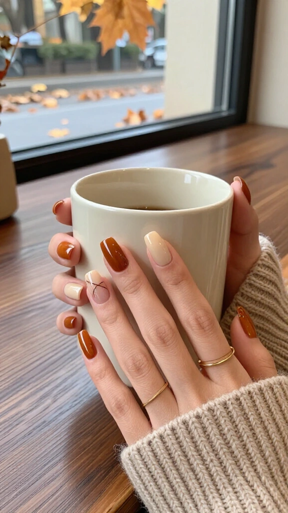 Warm Caramel Negative Space
