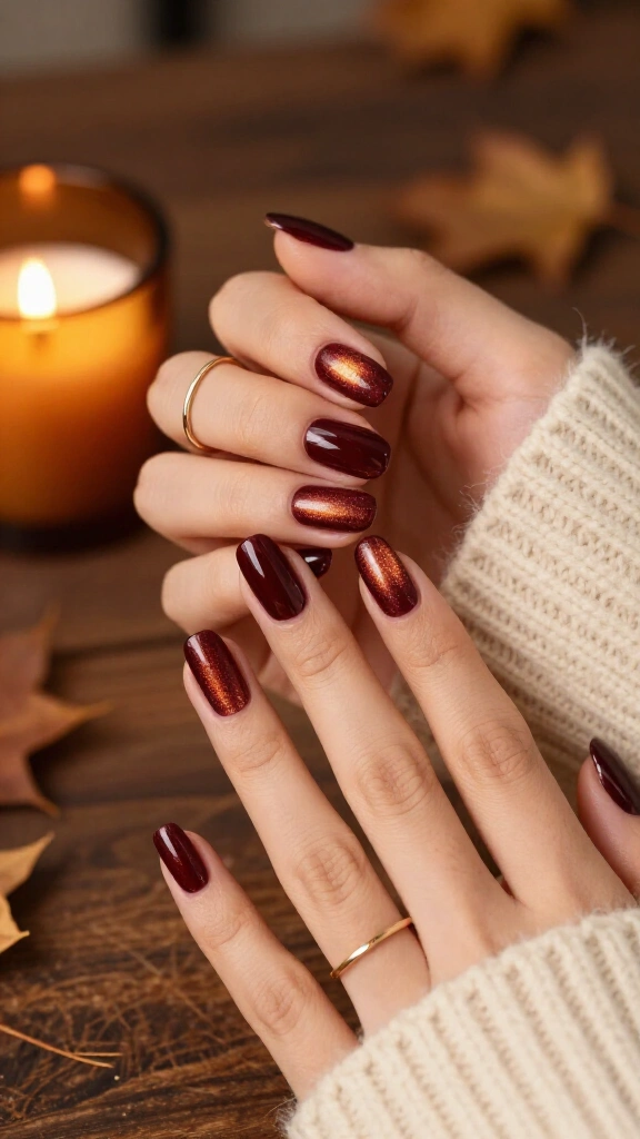 Burgundy Cat-Eye Shimmer