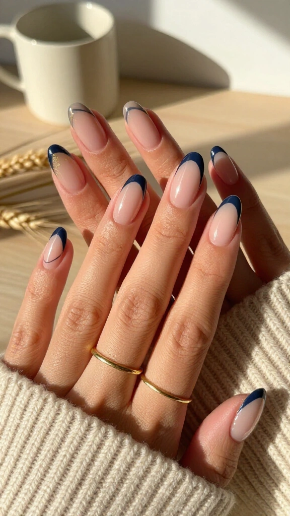 Deep navy accent tips