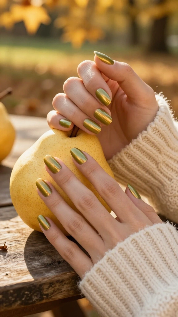 Golden pear satin