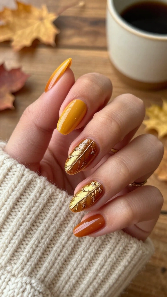 Realistic 3D Autumn Leaf Relief