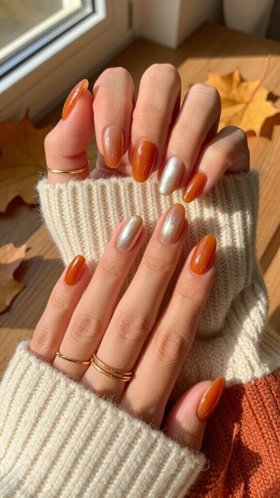 Glazed Donut Burnt Orange Acrylics