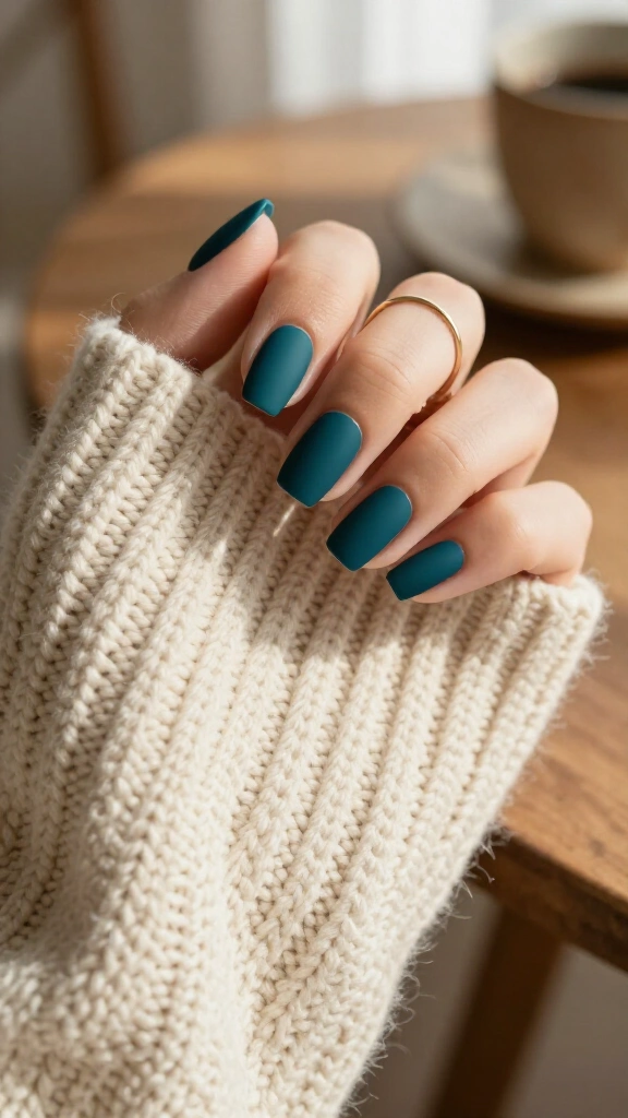 Matte Deep Peacock Teal