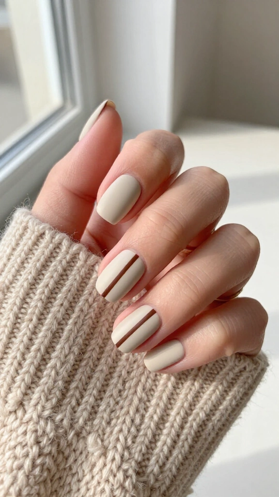 Matte Mocha Vertical Stripe