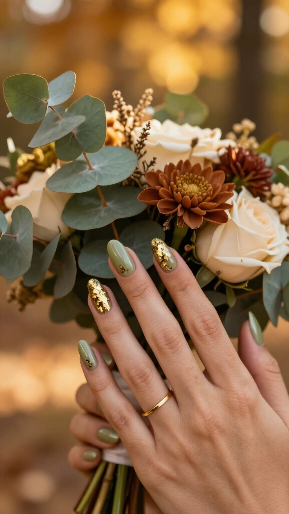 Gilded Foil Olive Green