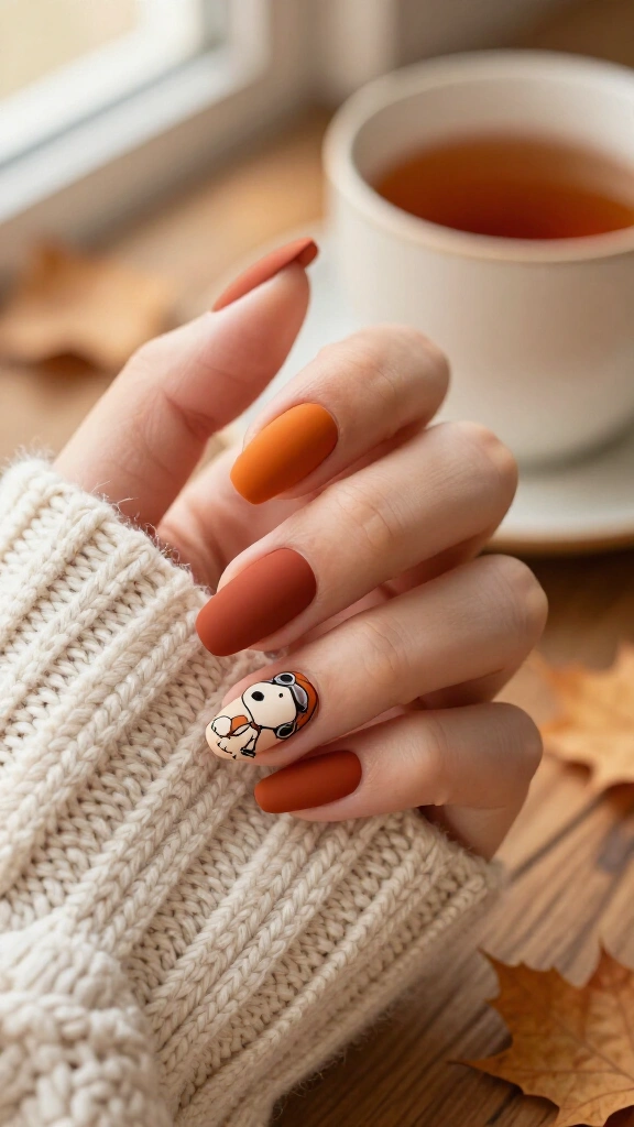 Matte Terracotta & Flying Ace Snoopy