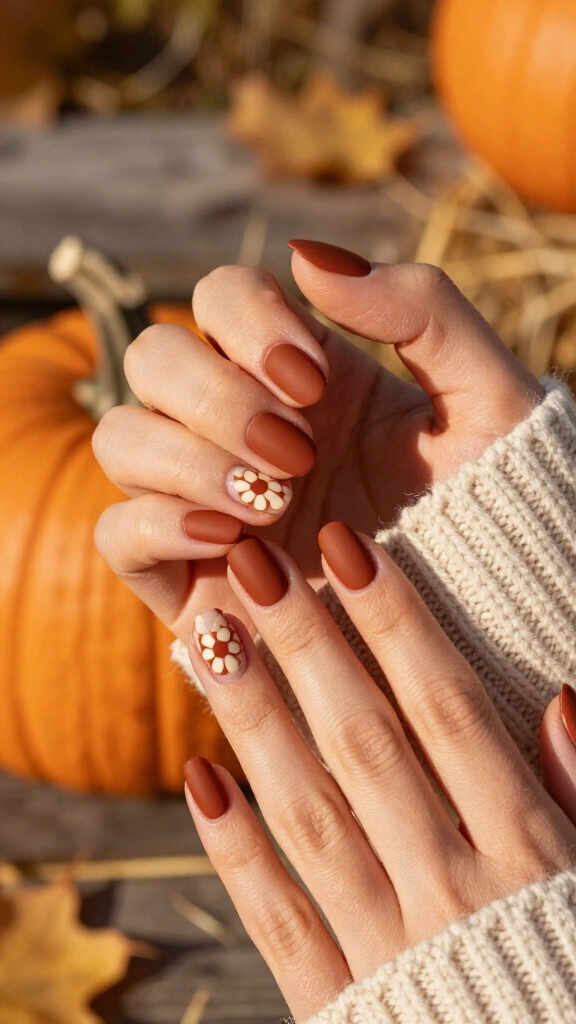 Matte Terracotta Dotted Blooms