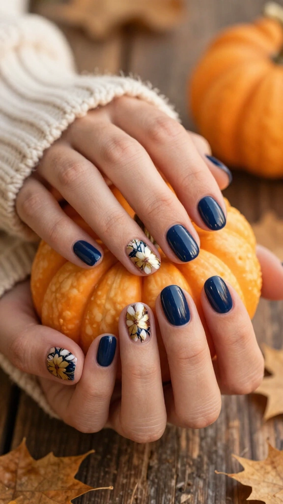 Midnight Navy Autumn Night Blooms