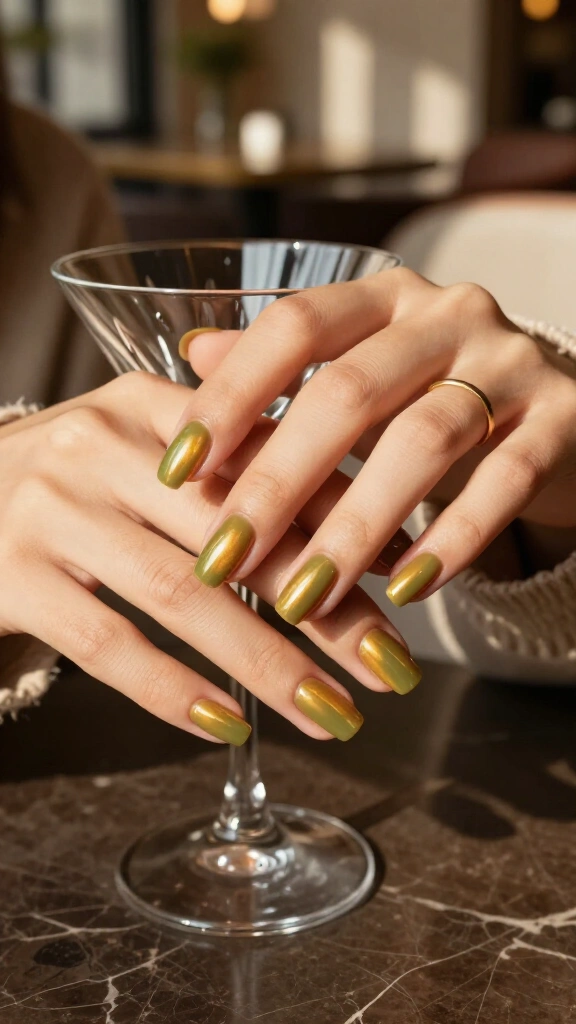 Golden Olive Martini